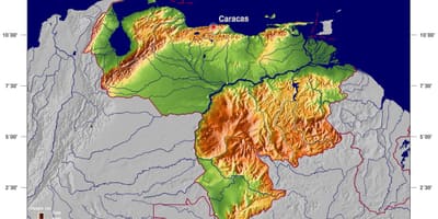 Map 의 물리적 지도 베네수엘라