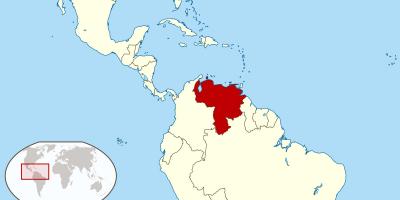베네수엘라의 지도에 남아메리카